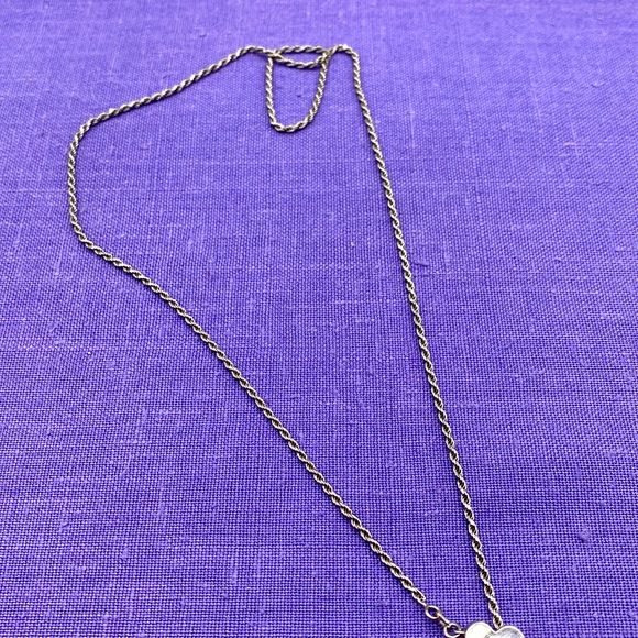 Vintage sterling silver adjustable heart necklace slides up to 24 inches long 🌷 - Picture 4 of 10